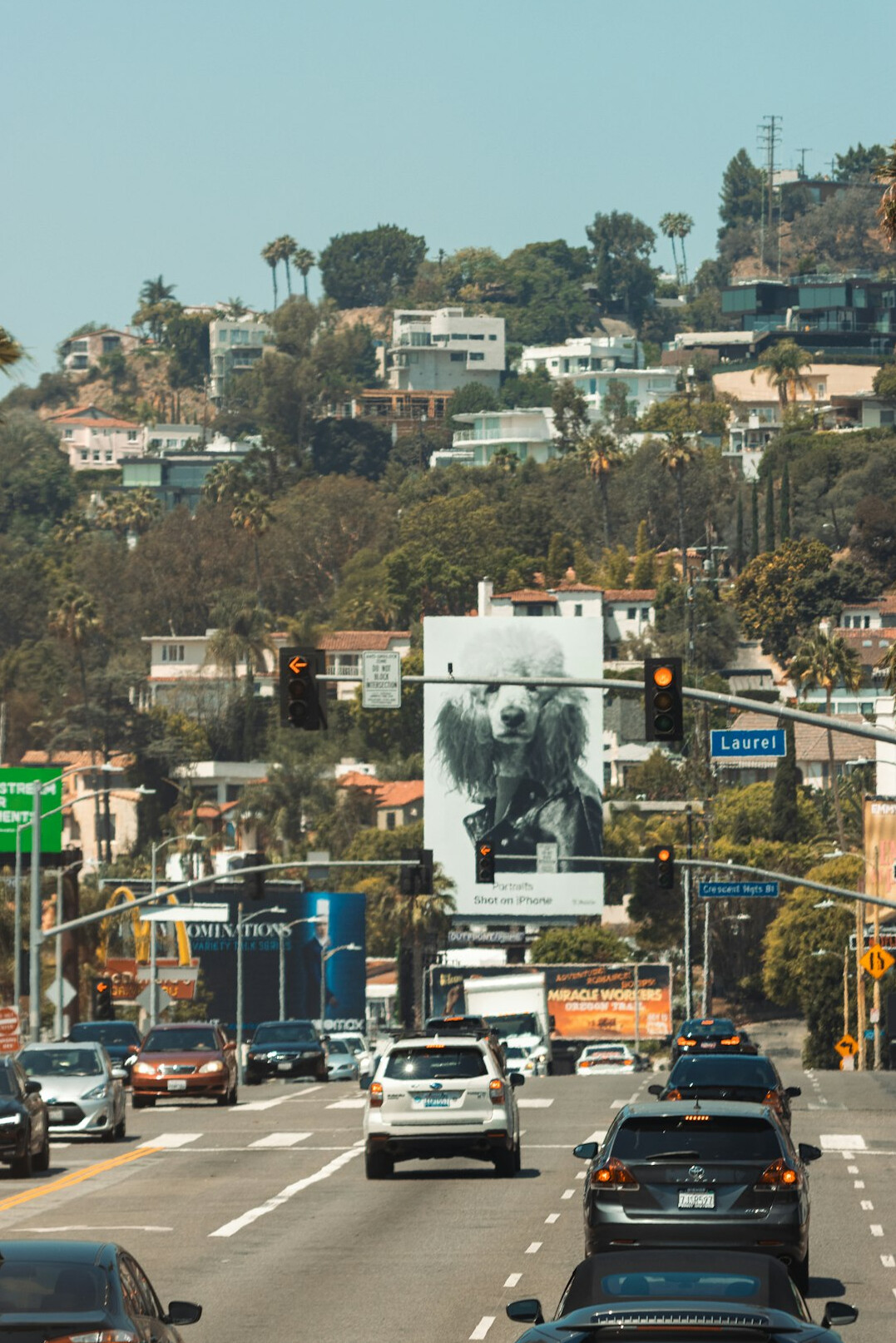 billboard in city street
