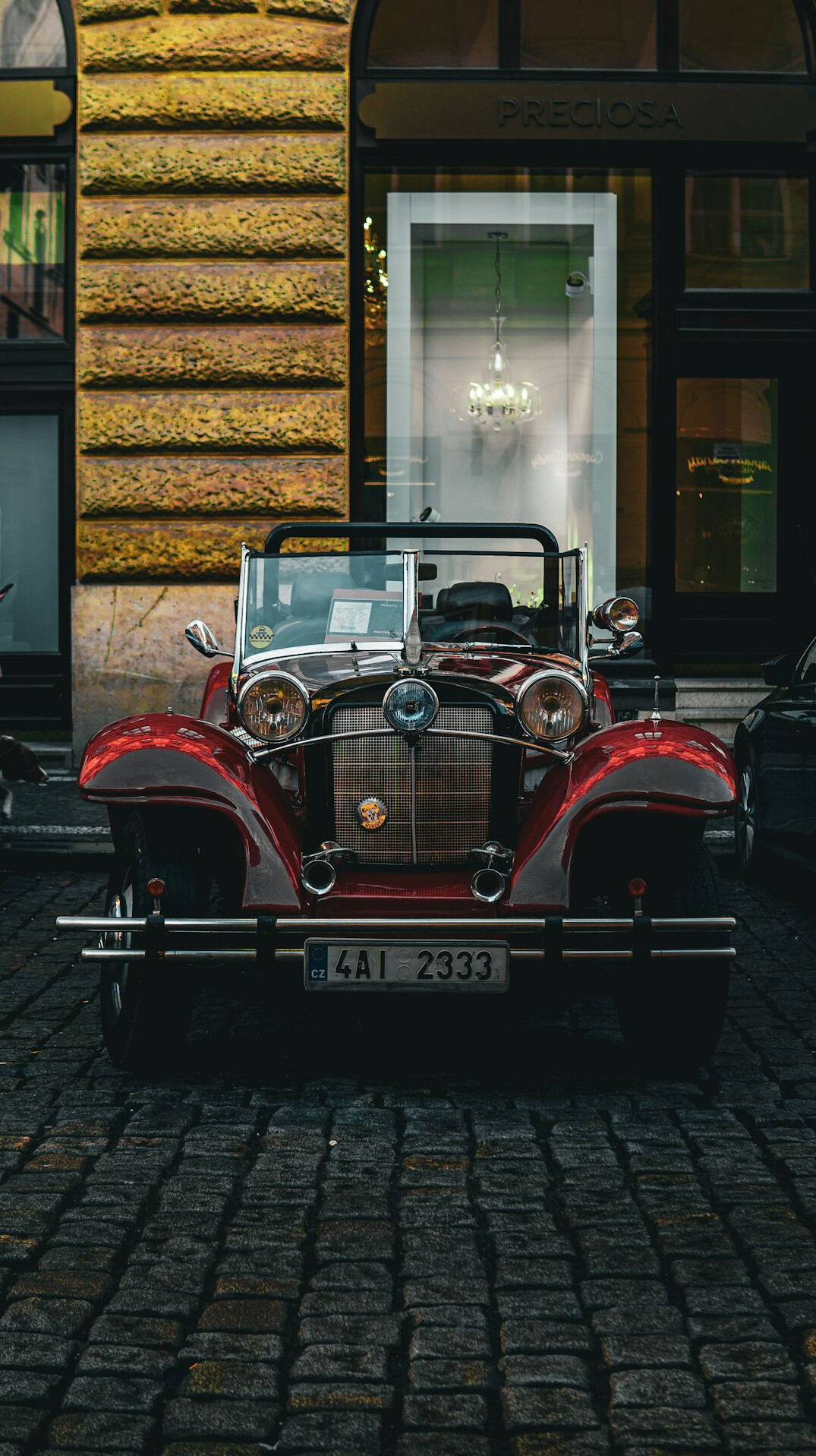 retro car advertisement